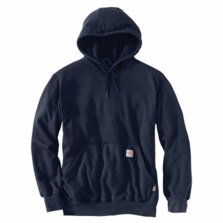Carhartt Flame-Resistant Force Loose Fit Midweight Hooded Navy Sweatshirt